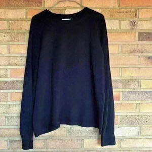 Vince long sleeve crew neck black pullover sweater sweatshirt